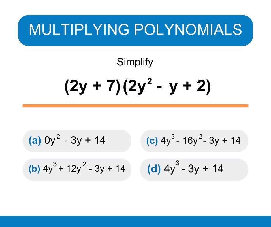 example IBEW aptitude test problem - multiplying polynomials